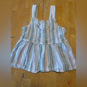 Girls carters smocked striped tank top